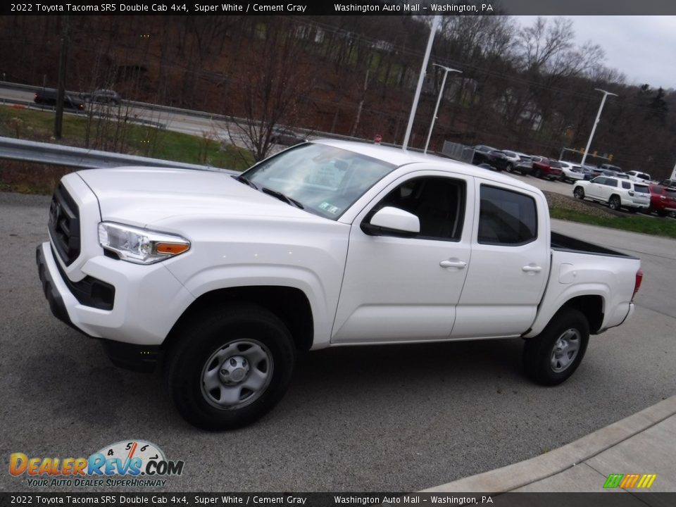 2022 Toyota Tacoma SR5 Double Cab 4x4 Super White / Cement Gray Photo #6