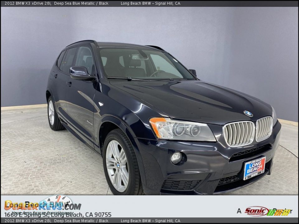 2012 BMW X3 xDrive 28i Deep Sea Blue Metallic / Black Photo #1