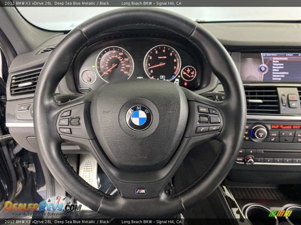2012 BMW X3 xDrive 28i Deep Sea Blue Metallic / Black Photo #17