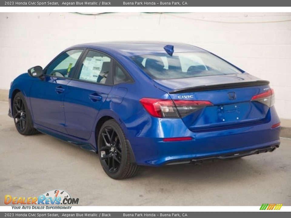 2023 Honda Civic Sport Sedan Aegean Blue Metallic / Black Photo #2
