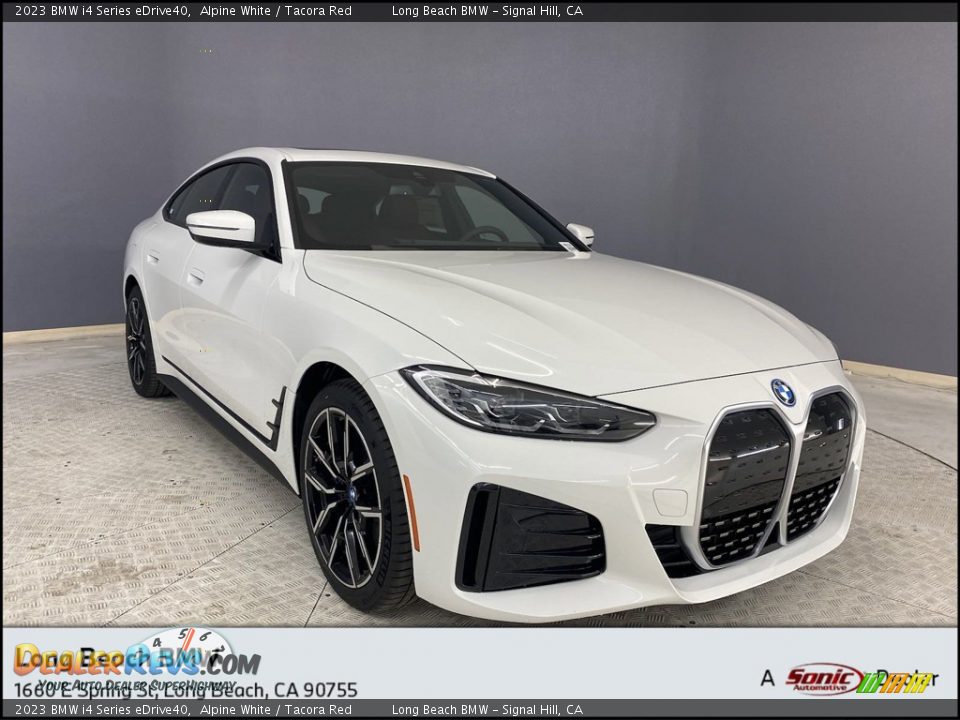 2023 BMW i4 Series eDrive40 Alpine White / Tacora Red Photo #1