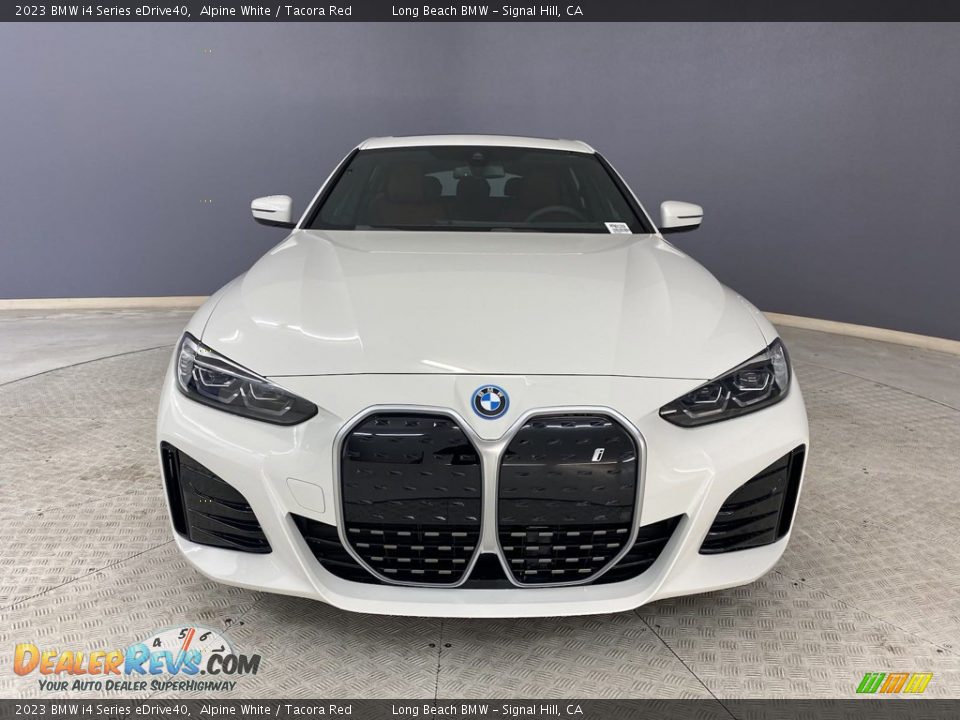 2023 BMW i4 Series eDrive40 Alpine White / Tacora Red Photo #2