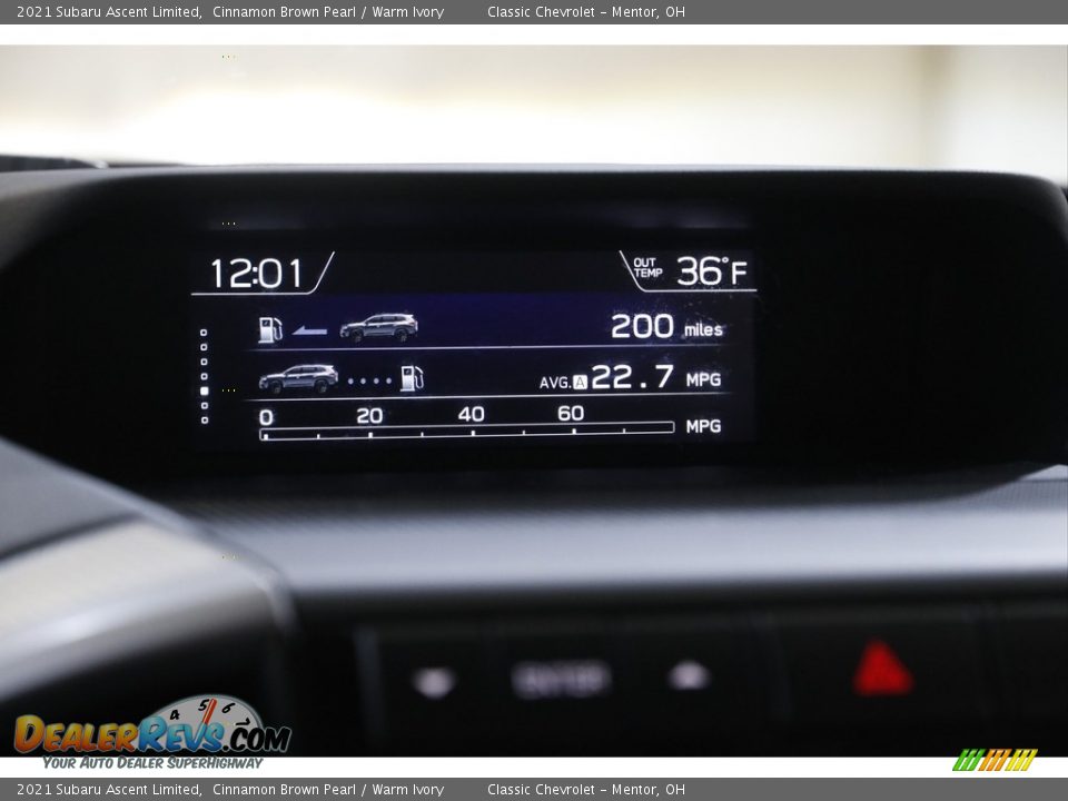 Controls of 2021 Subaru Ascent Limited Photo #14