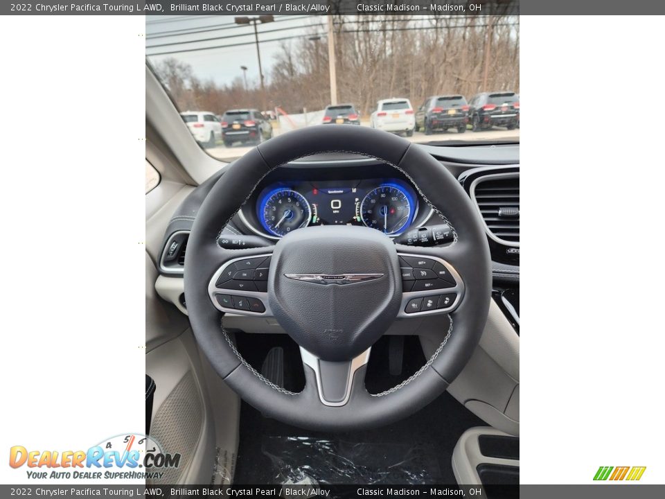 2022 Chrysler Pacifica Touring L AWD Brilliant Black Crystal Pearl / Black/Alloy Photo #6