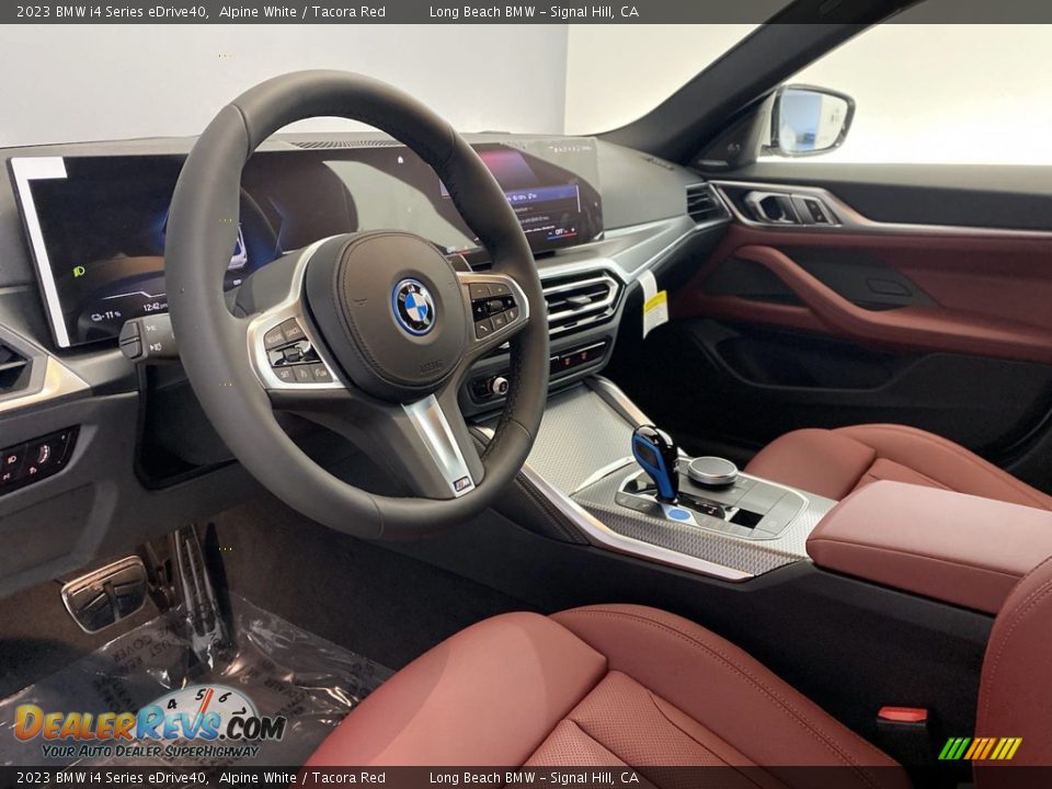 2023 BMW i4 Series eDrive40 Alpine White / Tacora Red Photo #12