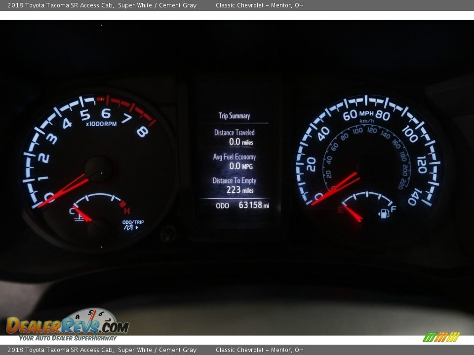 2018 Toyota Tacoma SR Access Cab Gauges Photo #8