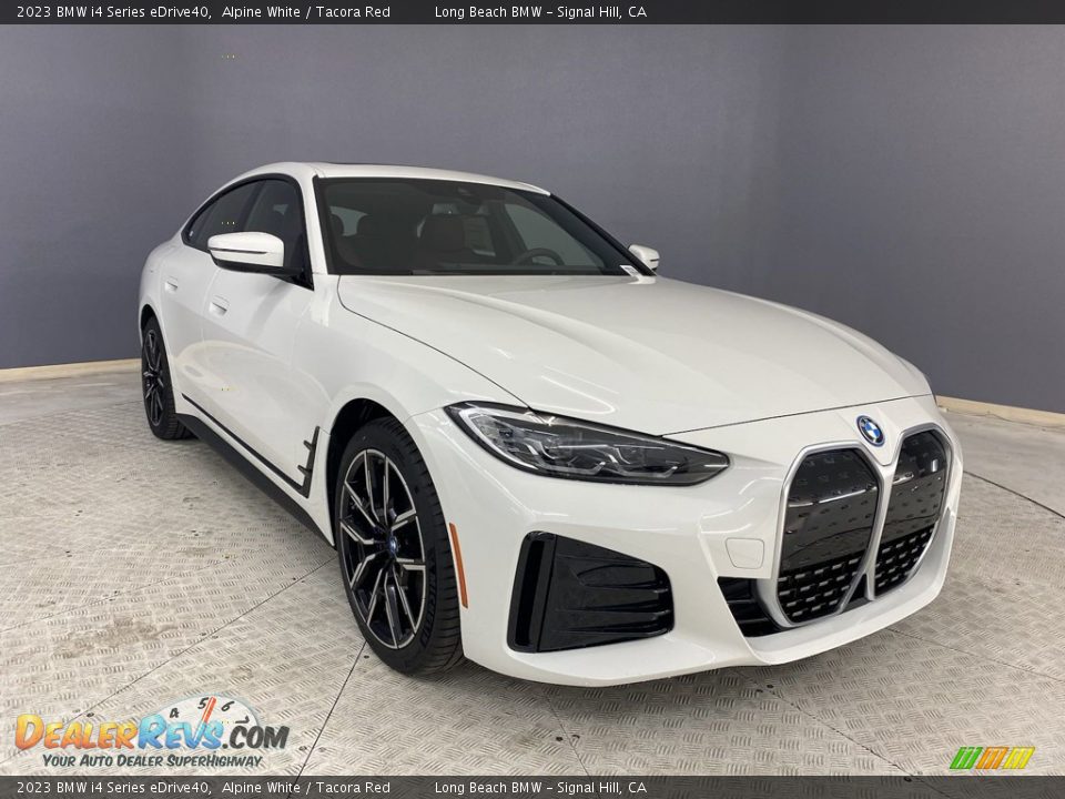 2023 BMW i4 Series eDrive40 Alpine White / Tacora Red Photo #28