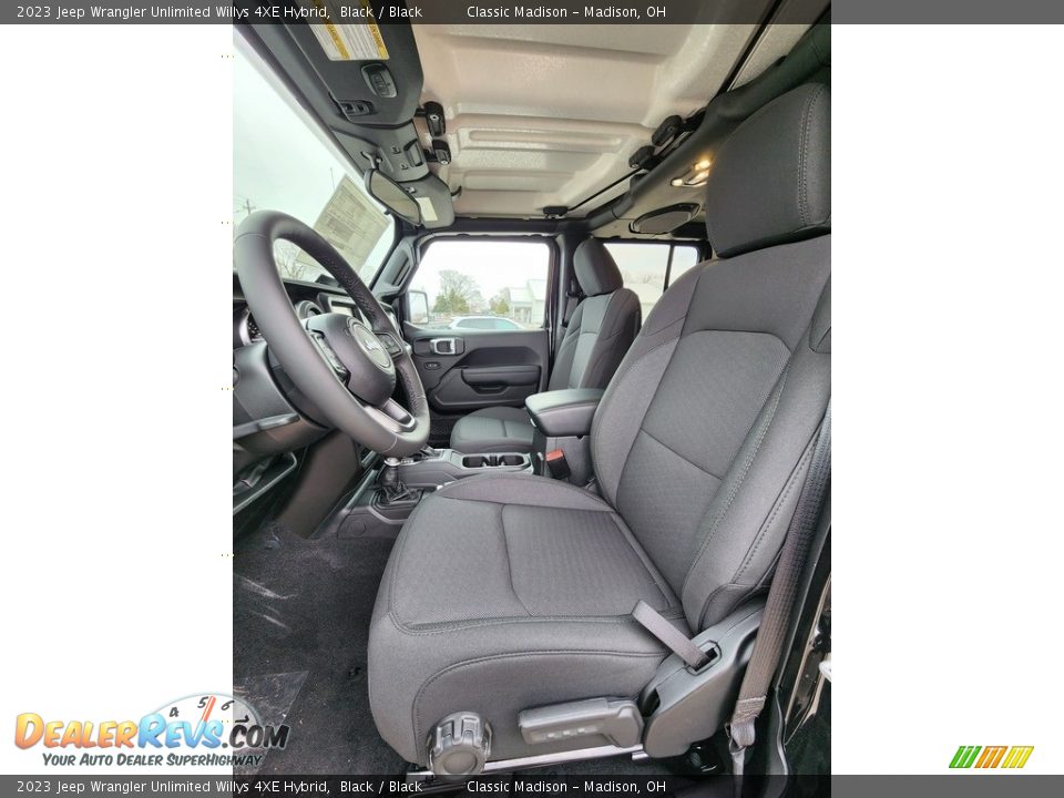 Black Interior - 2023 Jeep Wrangler Unlimited Willys 4XE Hybrid Photo #2