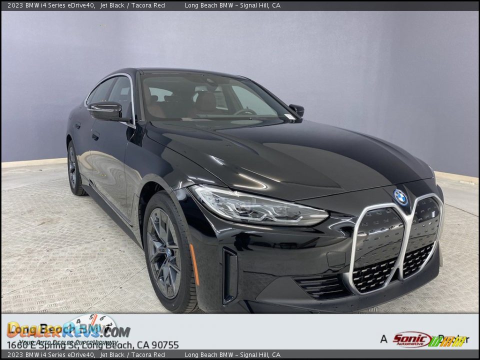 2023 BMW i4 Series eDrive40 Jet Black / Tacora Red Photo #1