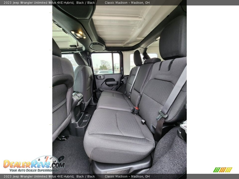 Rear Seat of 2023 Jeep Wrangler Unlimited Willys 4XE Hybrid Photo #3