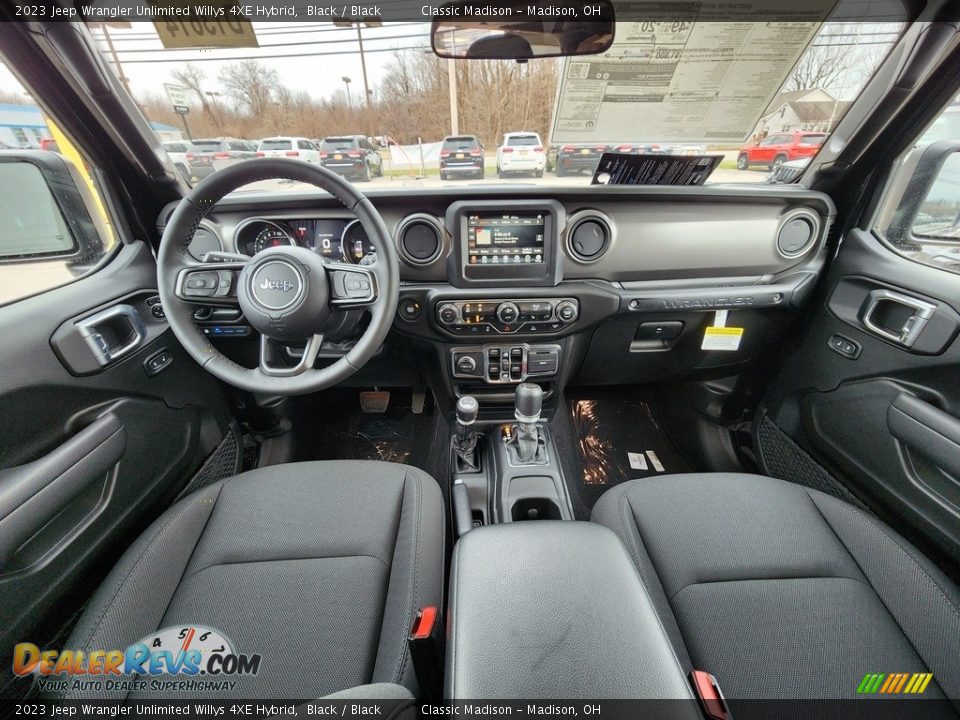 Black Interior - 2023 Jeep Wrangler Unlimited Willys 4XE Hybrid Photo #4