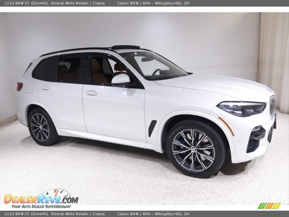 2019 BMW X5 xDrive40i Mineral White Metallic / Cognac Photo #1
