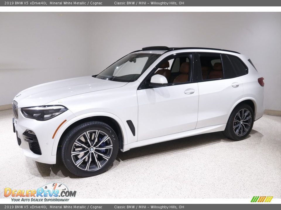 2019 BMW X5 xDrive40i Mineral White Metallic / Cognac Photo #3