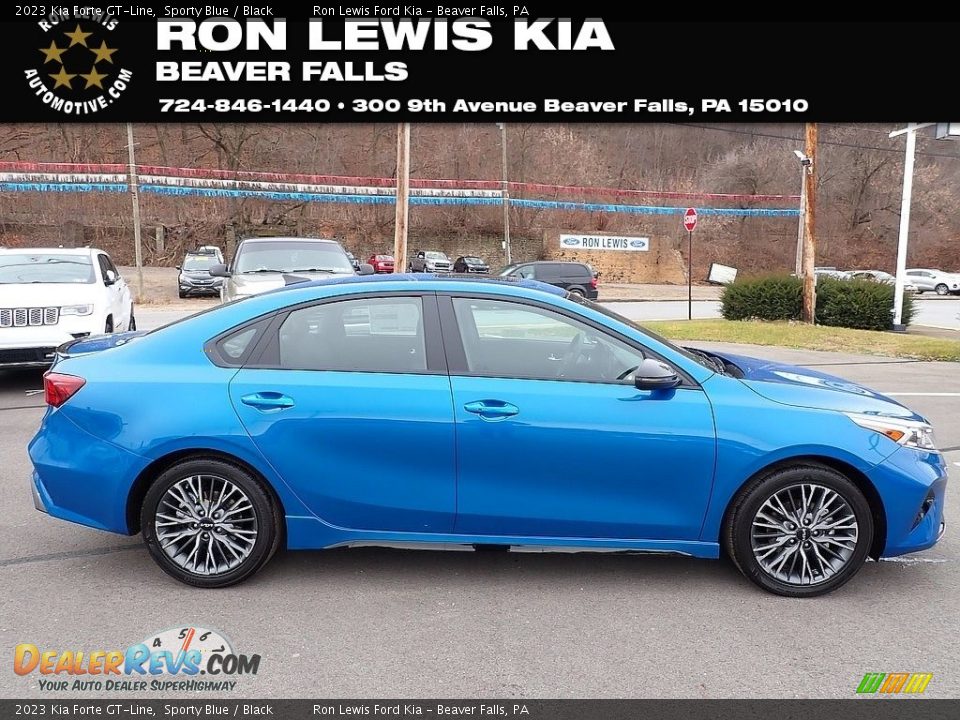 2023 Kia Forte GT-Line Sporty Blue / Black Photo #1