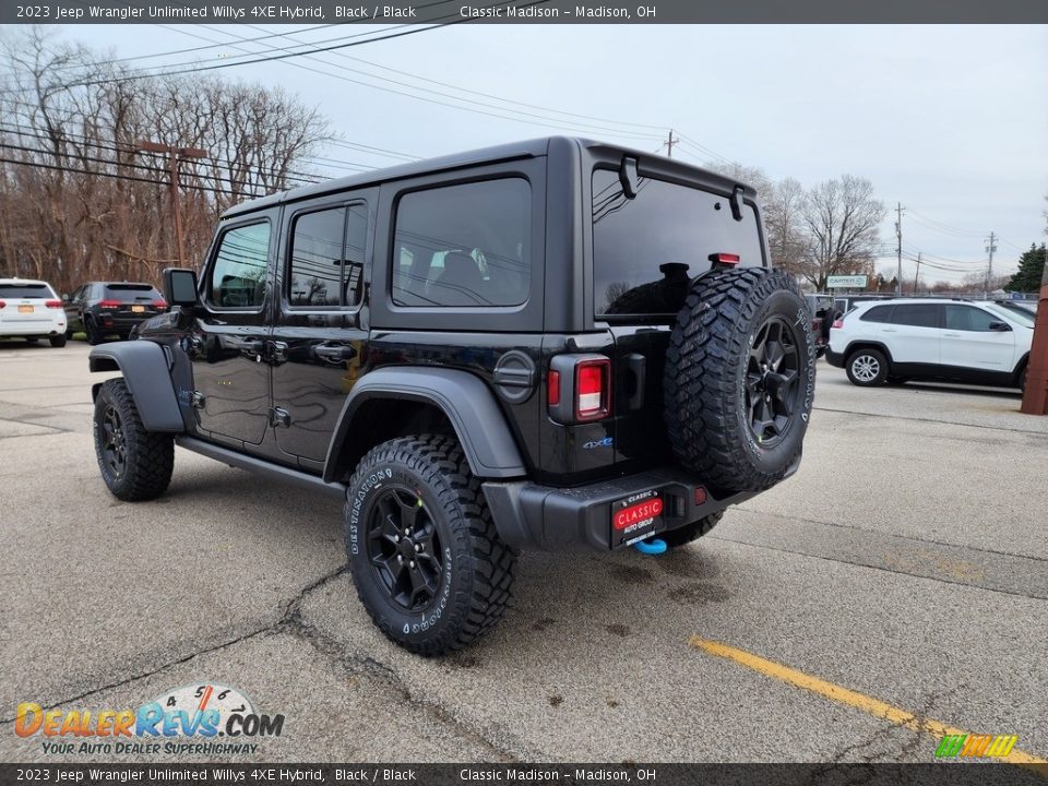 2023 Jeep Wrangler Unlimited Willys 4XE Hybrid Black / Black Photo #9