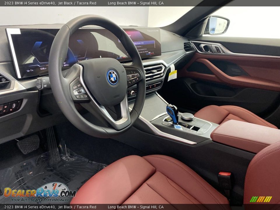 2023 BMW i4 Series eDrive40 Jet Black / Tacora Red Photo #12