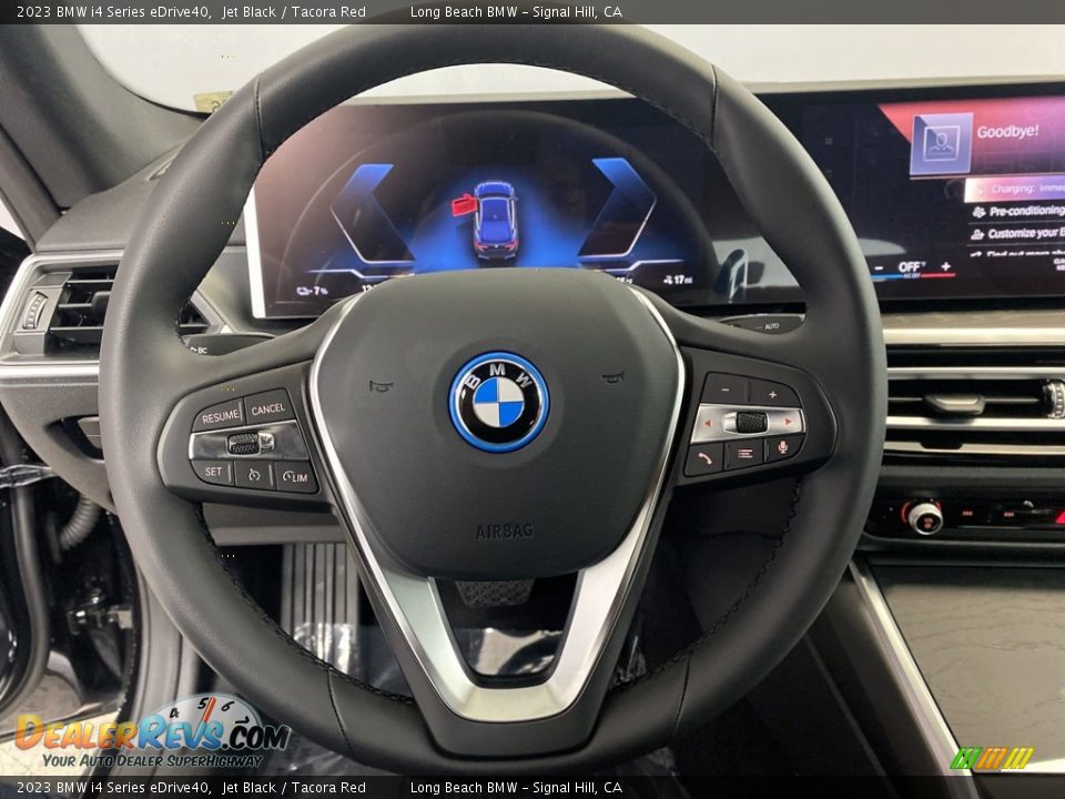 2023 BMW i4 Series eDrive40 Jet Black / Tacora Red Photo #14