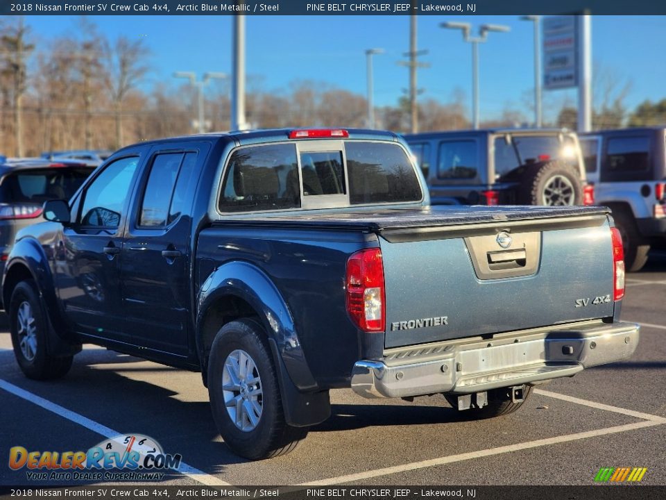 2018 Nissan Frontier SV Crew Cab 4x4 Arctic Blue Metallic / Steel Photo #8