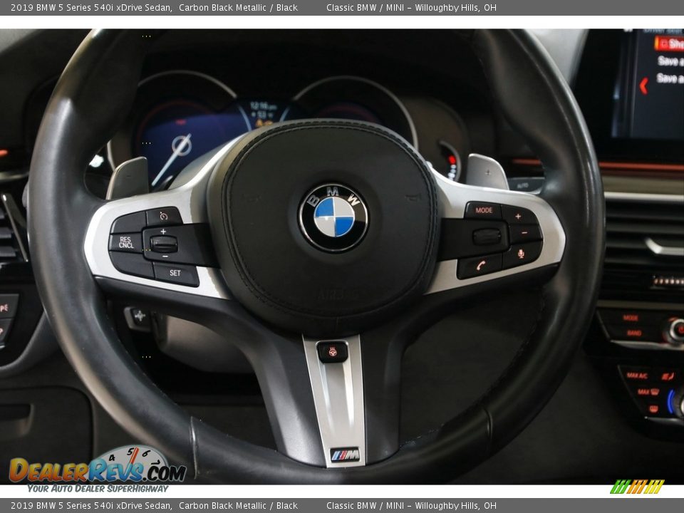 2019 BMW 5 Series 540i xDrive Sedan Carbon Black Metallic / Black Photo #7