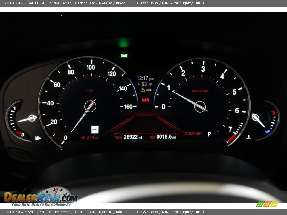 2019 BMW 5 Series 540i xDrive Sedan Gauges Photo #8