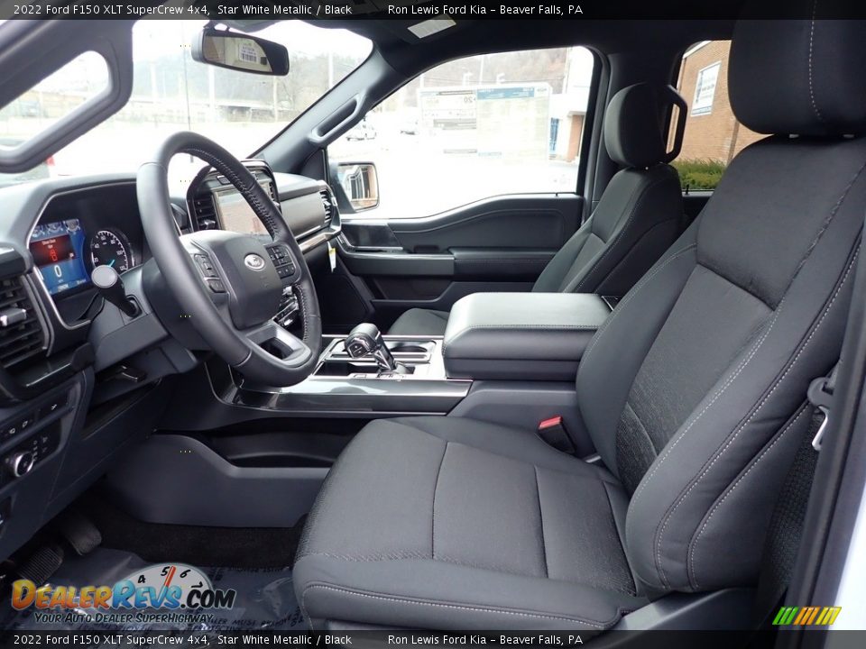 Black Interior - 2022 Ford F150 XLT SuperCrew 4x4 Photo #15