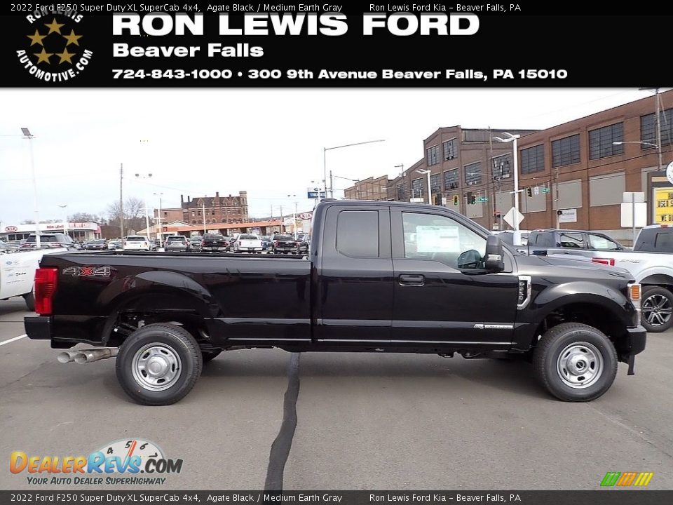 2022 Ford F250 Super Duty XL SuperCab 4x4 Agate Black / Medium Earth Gray Photo #1