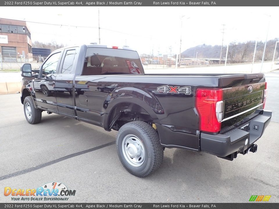 2022 Ford F250 Super Duty XL SuperCab 4x4 Agate Black / Medium Earth Gray Photo #6