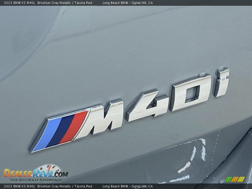 2023 BMW X3 M40i Brooklyn Gray Metallic / Tacora Red Photo #9