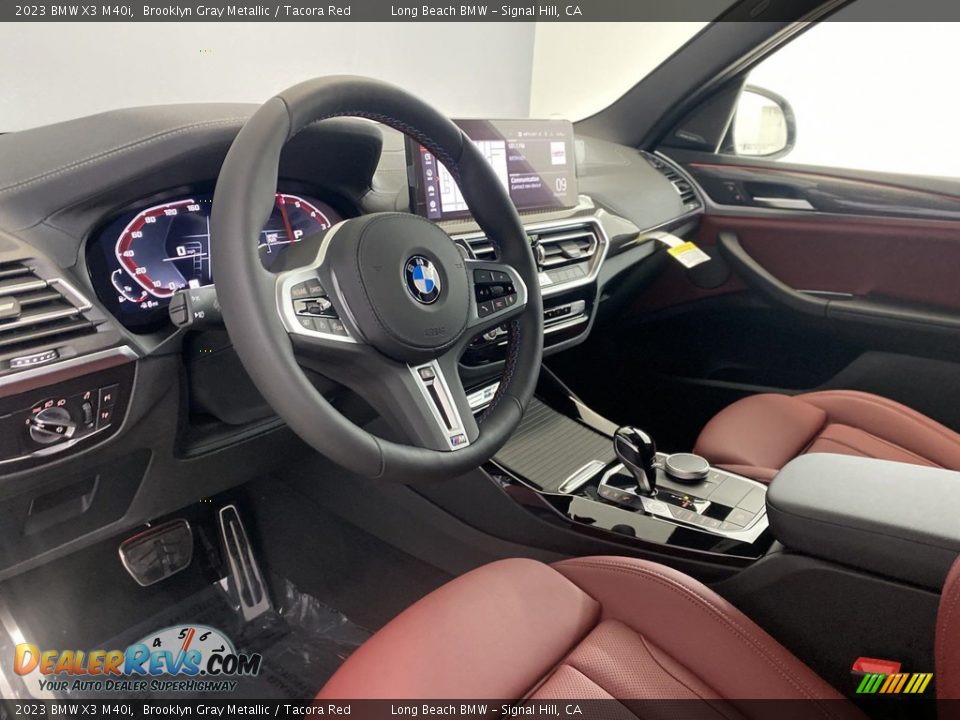 2023 BMW X3 M40i Brooklyn Gray Metallic / Tacora Red Photo #13