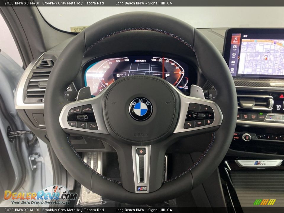 2023 BMW X3 M40i Brooklyn Gray Metallic / Tacora Red Photo #15