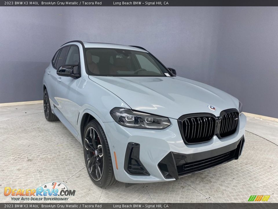 2023 BMW X3 M40i Brooklyn Gray Metallic / Tacora Red Photo #27
