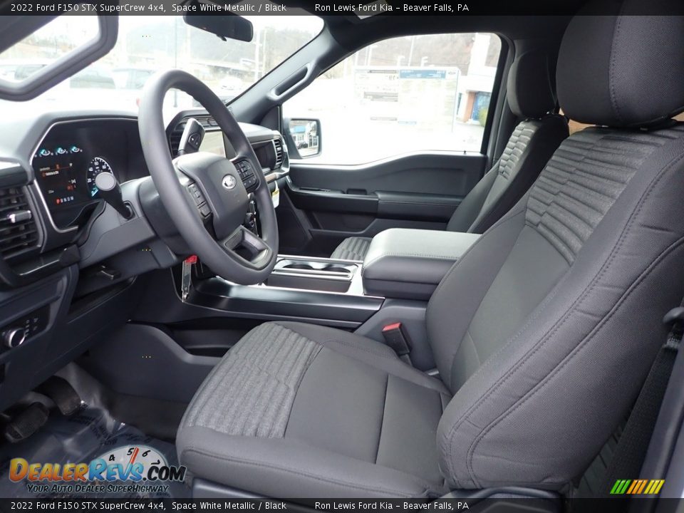2022 Ford F150 STX SuperCrew 4x4 Space White Metallic / Black Photo #14