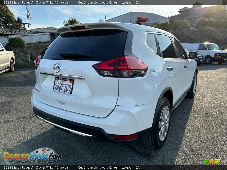 2018 Nissan Rogue S Glacier White / Charcoal Photo #3