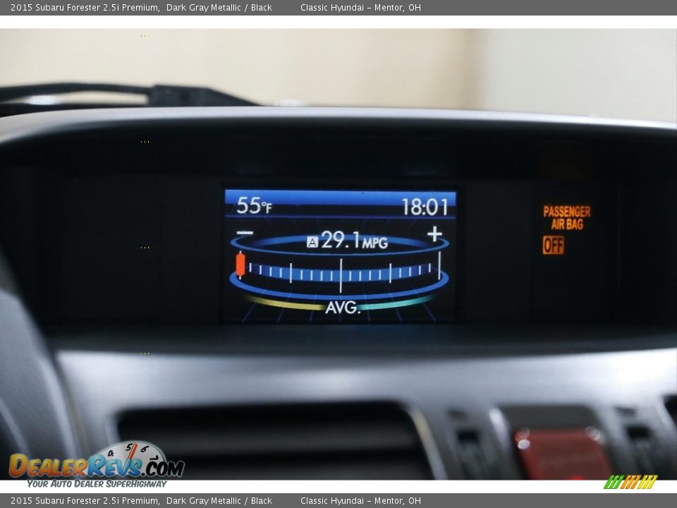 2015 Subaru Forester 2.5i Premium Dark Gray Metallic / Black Photo #11