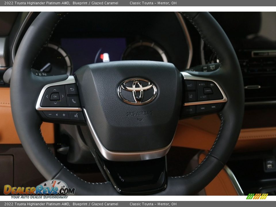 2022 Toyota Highlander Platinum AWD Steering Wheel Photo #7