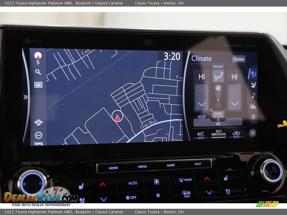 Navigation of 2022 Toyota Highlander Platinum AWD Photo #10