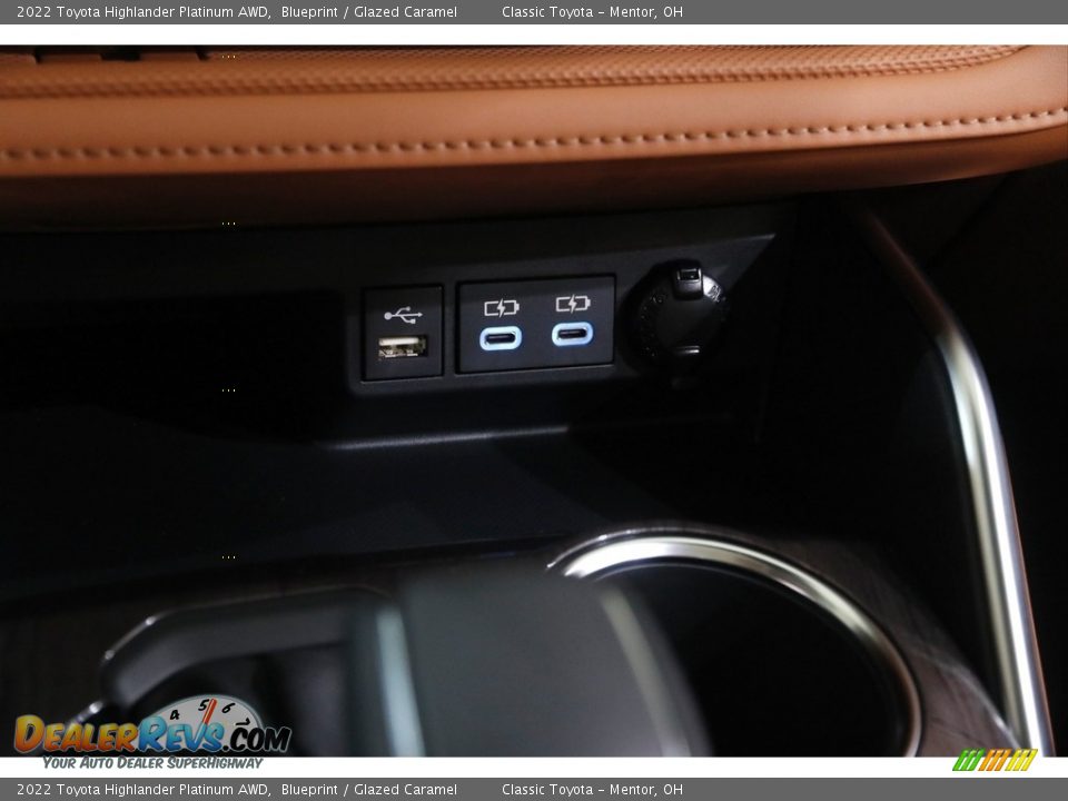 2022 Toyota Highlander Platinum AWD Blueprint / Glazed Caramel Photo #14