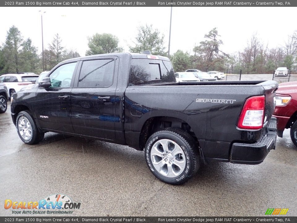 2023 Ram 1500 Big Horn Crew Cab 4x4 Diamond Black Crystal Pearl / Black Photo #3