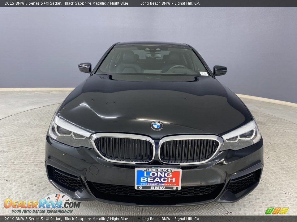 2019 BMW 5 Series 540i Sedan Black Sapphire Metallic / Night Blue Photo #2