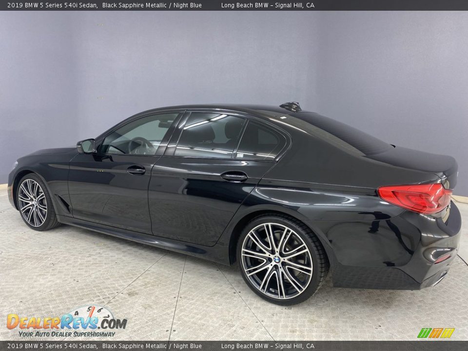 2019 BMW 5 Series 540i Sedan Black Sapphire Metallic / Night Blue Photo #3