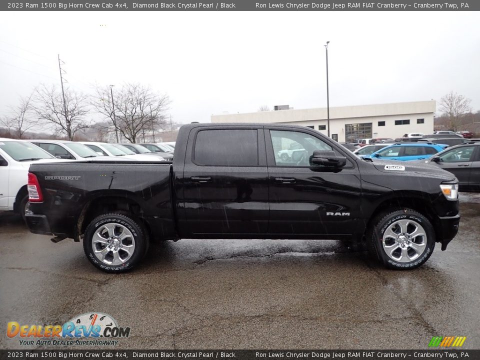 2023 Ram 1500 Big Horn Crew Cab 4x4 Diamond Black Crystal Pearl / Black Photo #5