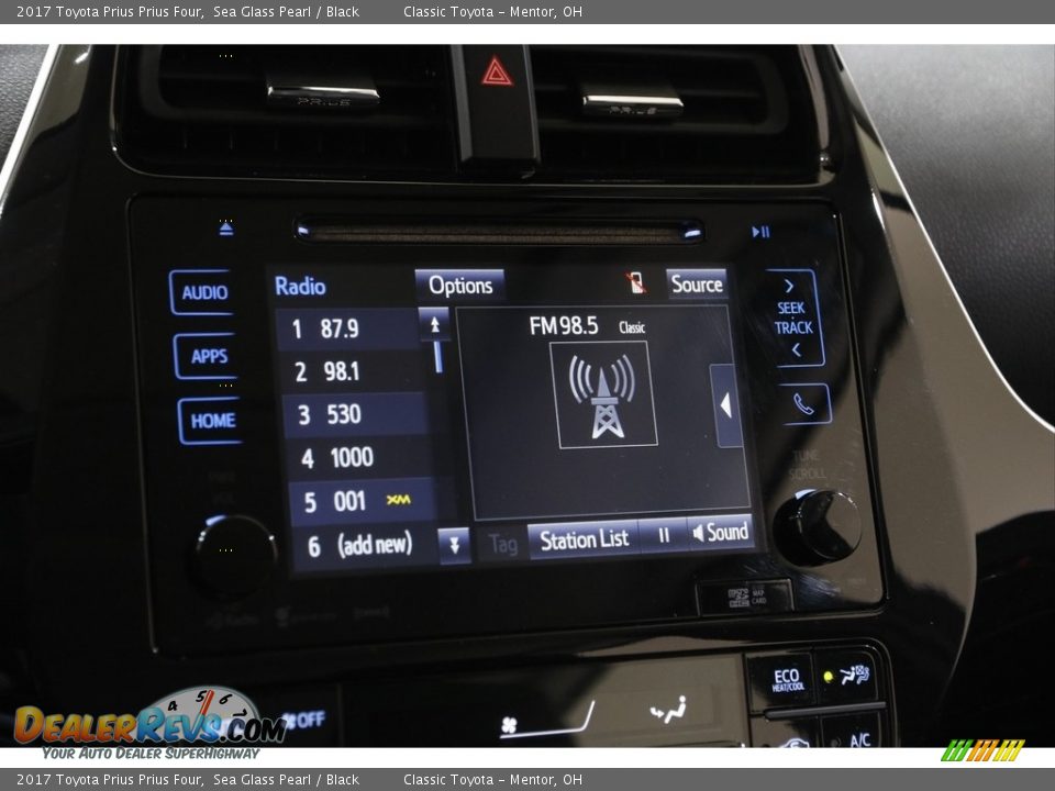 2017 Toyota Prius Prius Four Sea Glass Pearl / Black Photo #10