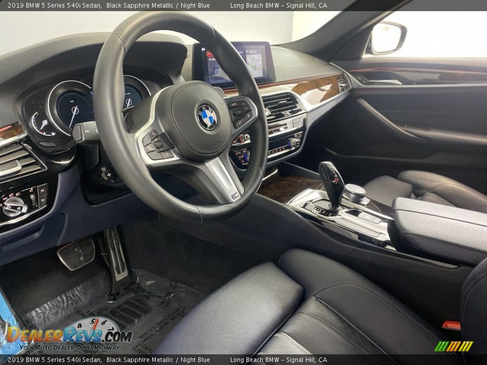 2019 BMW 5 Series 540i Sedan Black Sapphire Metallic / Night Blue Photo #15