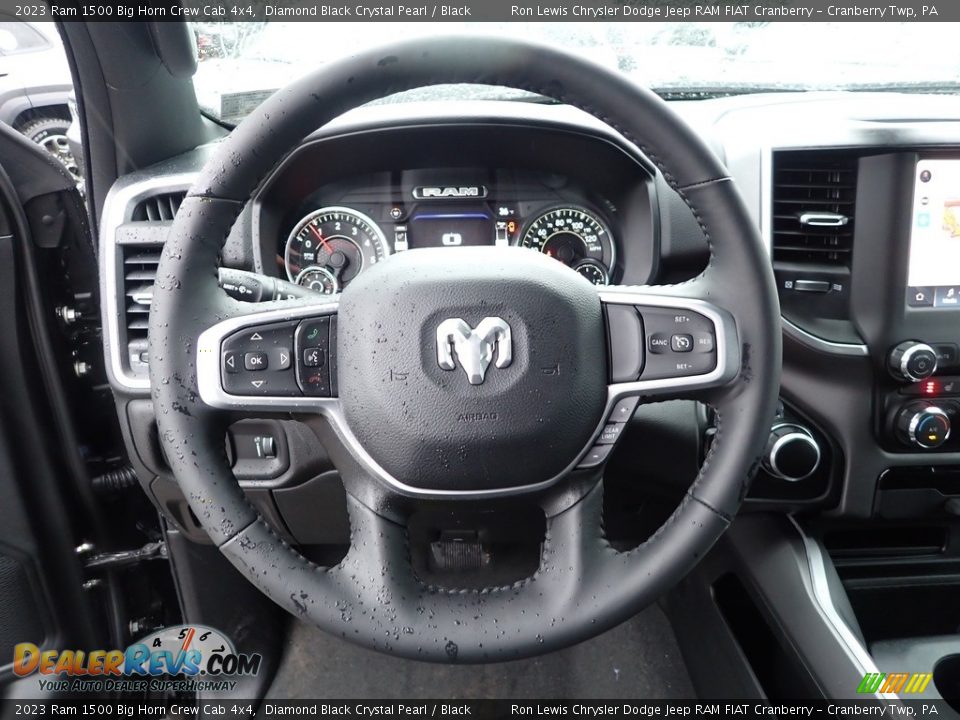 2023 Ram 1500 Big Horn Crew Cab 4x4 Diamond Black Crystal Pearl / Black Photo #19