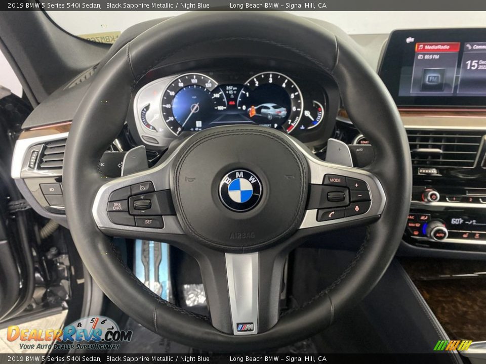 2019 BMW 5 Series 540i Sedan Black Sapphire Metallic / Night Blue Photo #17