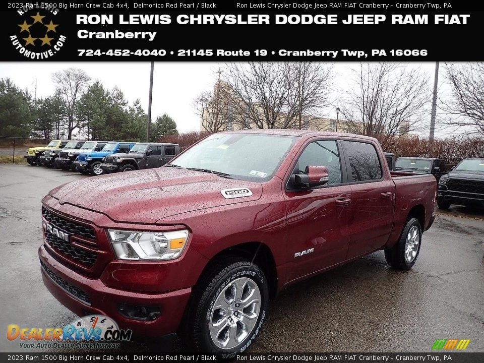 2023 Ram 1500 Big Horn Crew Cab 4x4 Delmonico Red Pearl / Black Photo #1