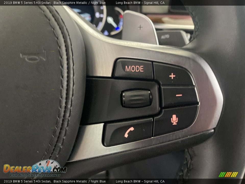 2019 BMW 5 Series 540i Sedan Black Sapphire Metallic / Night Blue Photo #19