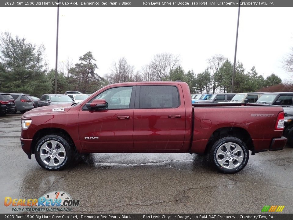 Delmonico Red Pearl 2023 Ram 1500 Big Horn Crew Cab 4x4 Photo #2