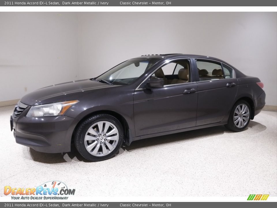 2011 Honda Accord EX-L Sedan Dark Amber Metallic / Ivory Photo #3