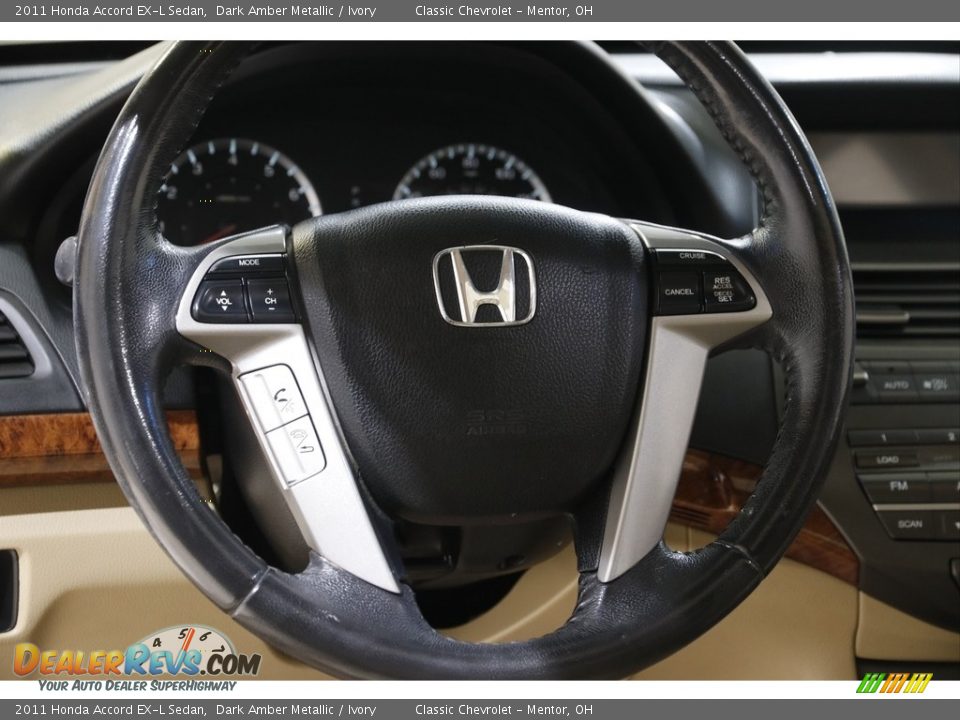 2011 Honda Accord EX-L Sedan Dark Amber Metallic / Ivory Photo #7